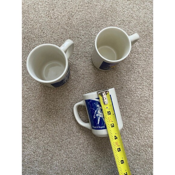 Vintage Morton Salt Collectible Coffee Mug Cup When It Rains It Pours - Set of 3 - Picture 8 of 10